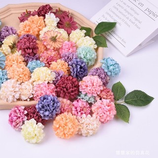 Đầu bông hoa cẩm tú cầu lụa, hoa giả làm cành hoa, lọ hoa bó hoa trang trí nhà cửa trang trí tết.