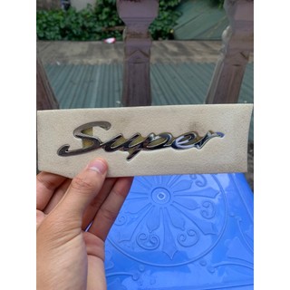 Tem logo chữ nổi super dán trang trí đuôi xe