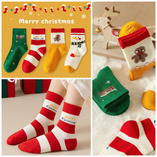 Set 4 đôi tất giáng sinh - noel dễ thương cho trẻ em