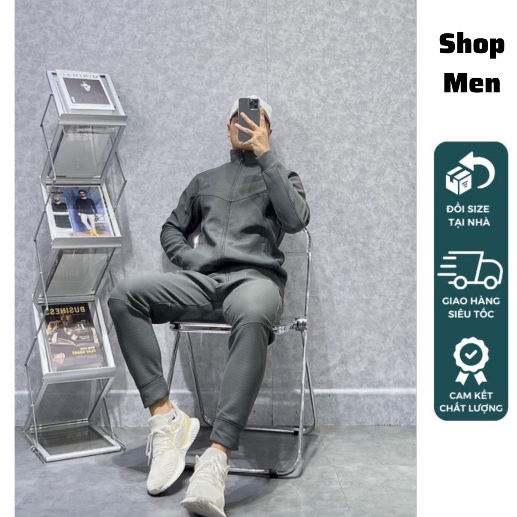 Bộ Thu Đông Adidas Shop Men BK2906, Set Thể Thao Nỉ Hàng Loại 1