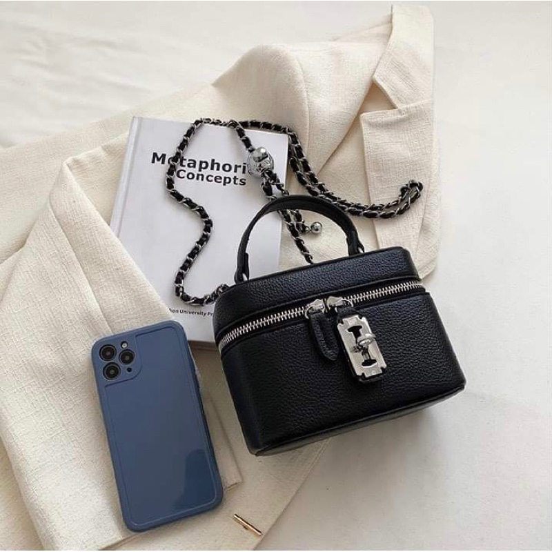 Túi Xách Nữ Túi Đeo Chéo Túi Cầm Tay Lưỡi Lam Dáng Hộp Thời Trang QG Store