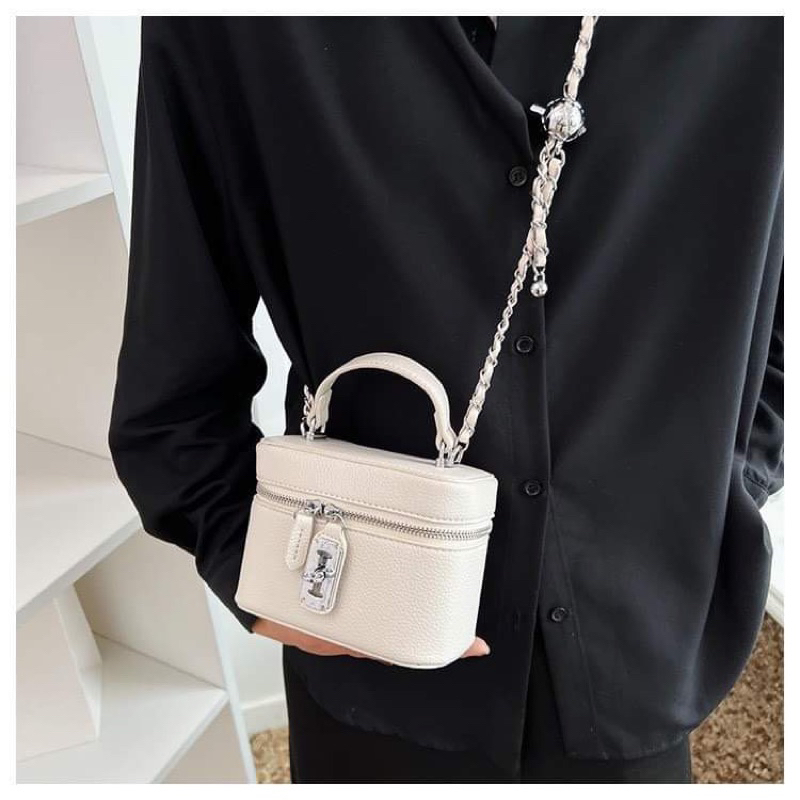 Túi Xách Nữ Túi Đeo Chéo Túi Cầm Tay Lưỡi Lam Dáng Hộp Thời Trang QG Store