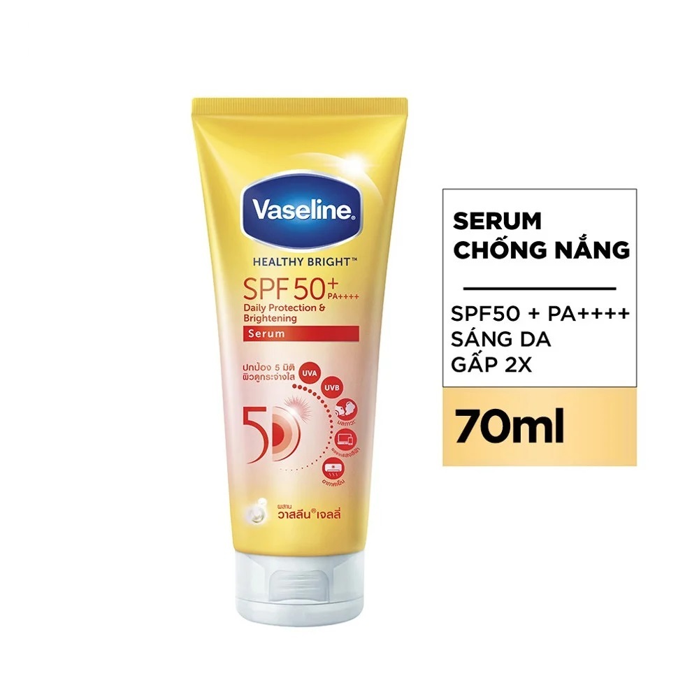 Tinh Chất Dưỡng Thể Vaseline Healthy Bright SPF50+ PA+++ 70ml Size Nhỏ