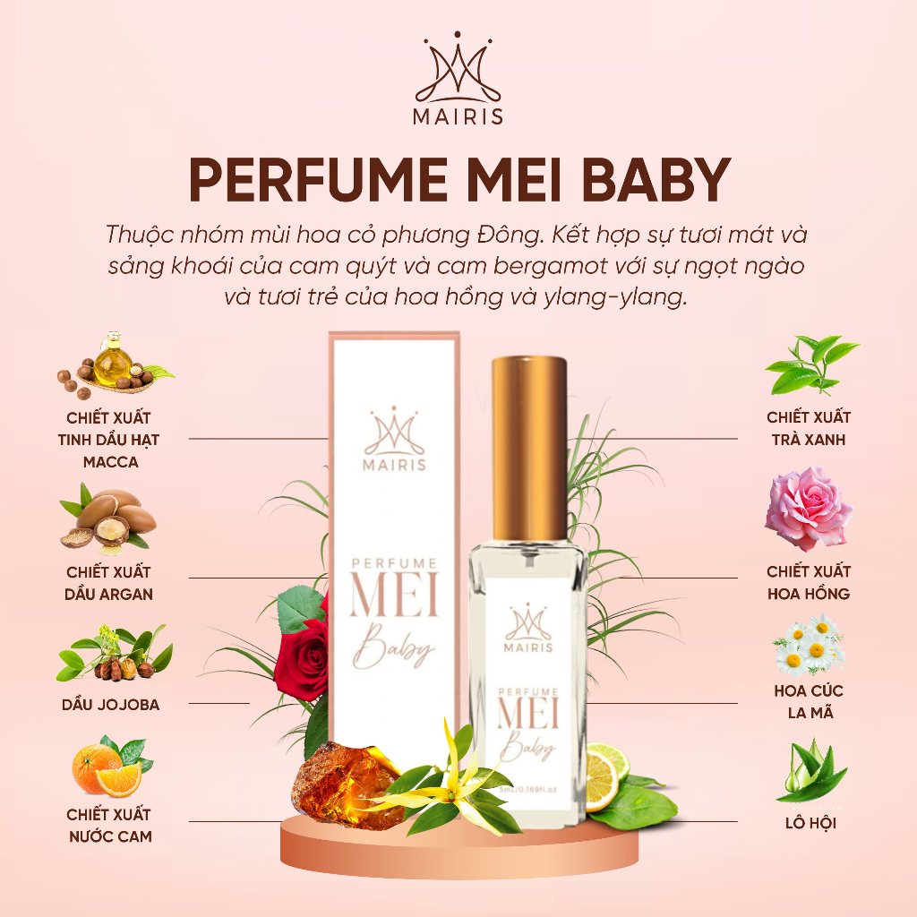 Nước Hoa Mini Perfume Mei Mairis HUYỀN PHI 5ml Chính Hãng Thơm Sang Chảnh Quyến Rũ