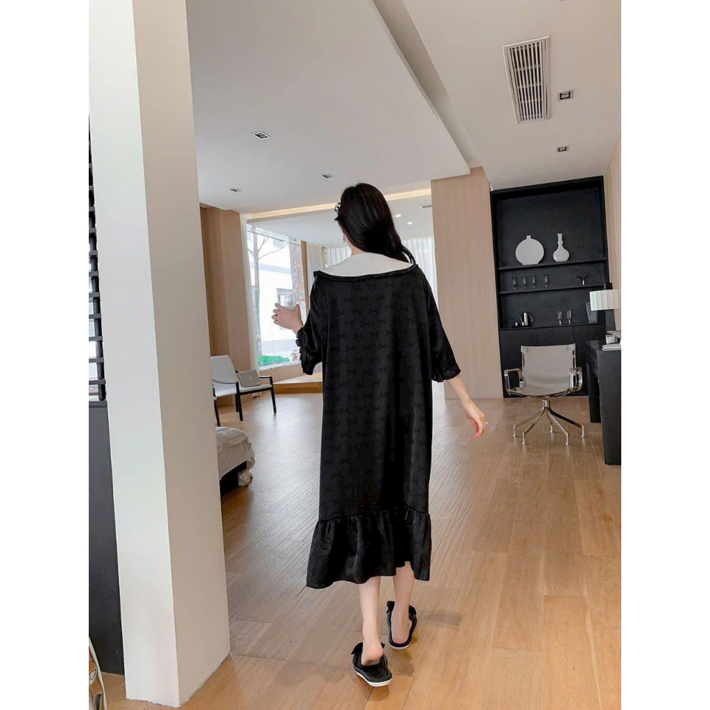 ❤️Hàng QC❤️Váy ngủ sơmi lụa dài, tay lỡ, đuôi cá_Thanhhien997_lụa gấm cao cấp, form rộng A67801.