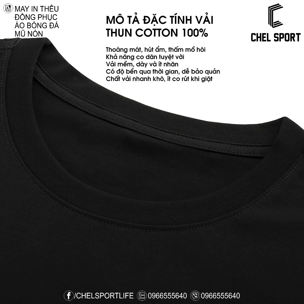Áo thun logo thêu Liverpool basic 100% cotton
