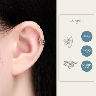 Khuyên tai vòng đá COUPLE BUTTERFLY RING Elegant (Giá 1 chiếc)