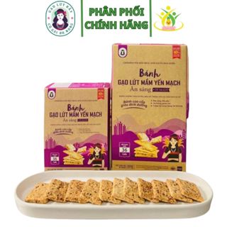  Bánh Gạo Lứt Mầm Ăn Sáng Cô Gái Bh.nong Hộp 150g Bánh Ăn Kiêng Giảm Cân Ít Ngọt Ăn Thực Dưỡng 