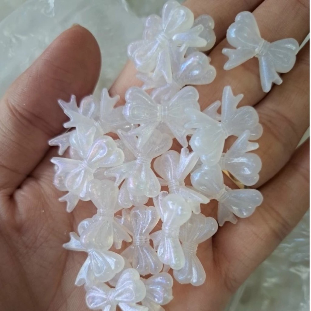 Gói 5 Nơ ánh cừ siêu cute làm kẹp tóc, xỏ vòng. DIY