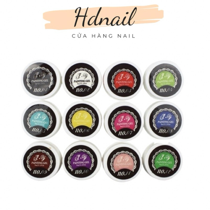 Sét gel vẽ 12 màu