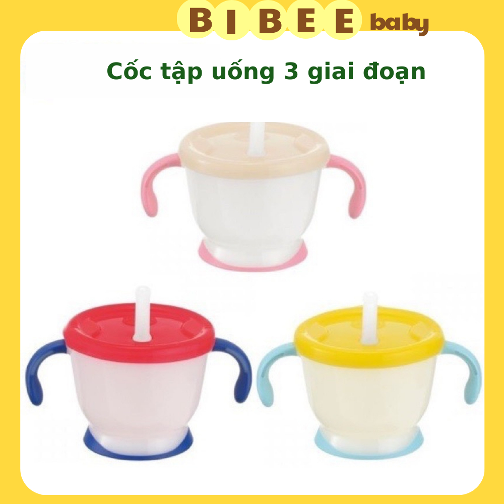 Cốc tập uống 3 giai đoạn Richell Nhật Bản cho bé dung tích 150ml - Bibeebaby