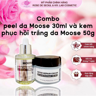 Combo peel da moose + và kem dưỡng phục hồi trắng da moose+ hạn 2026