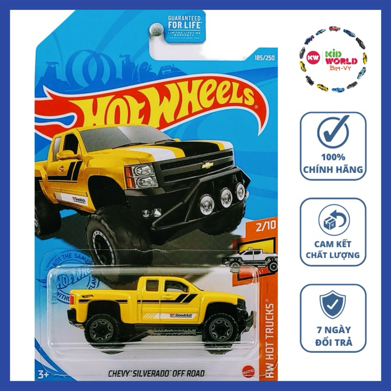 Xe mô hình Hot Wheels basic Bán tải Chevy Silverado Off Road GTC06.