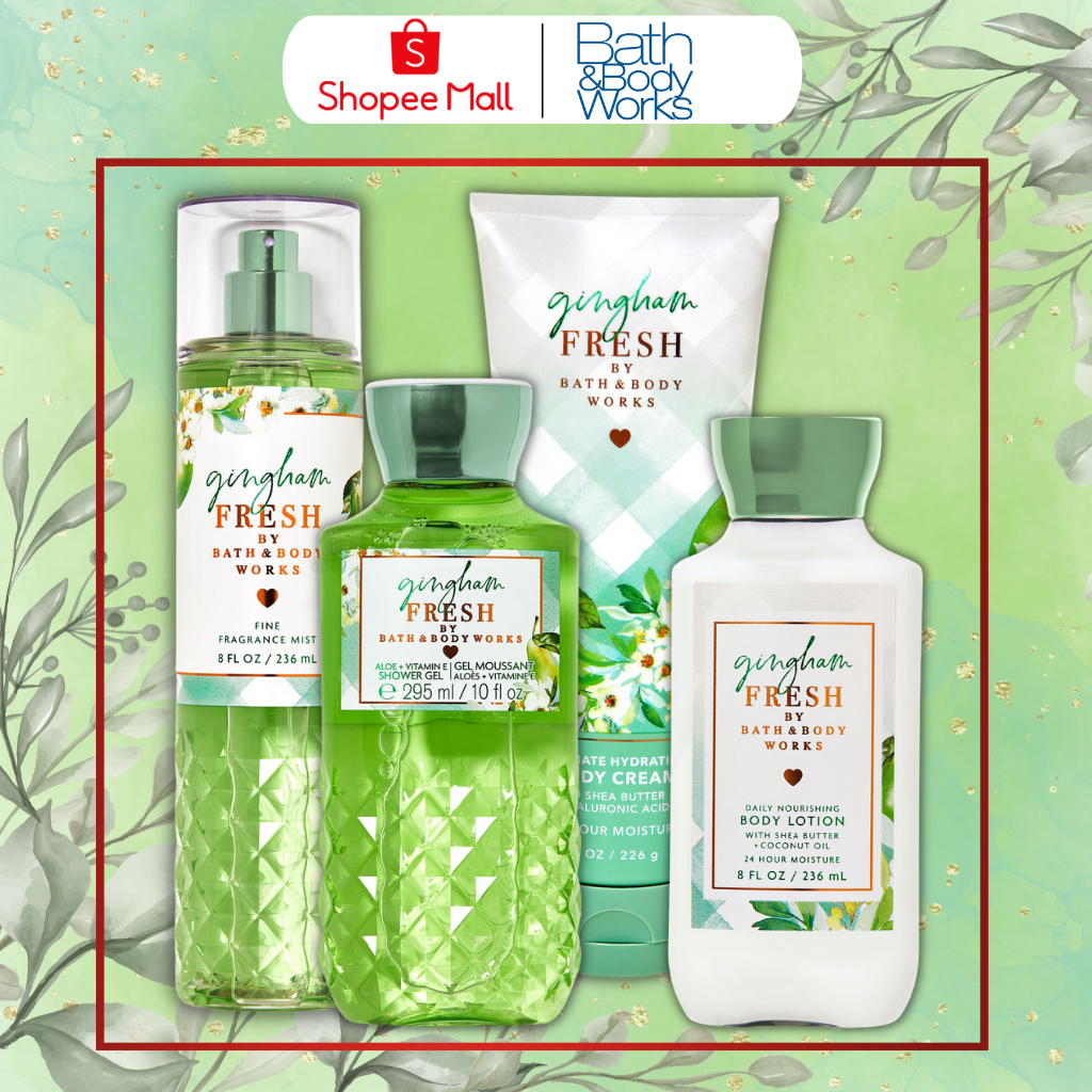 Body Mist Bath And Body Works Nam Nữ Chính Hãng Gingham Fresh, Xịt Thơm Body Toàn Thân Hương Nước Hoa 236ml