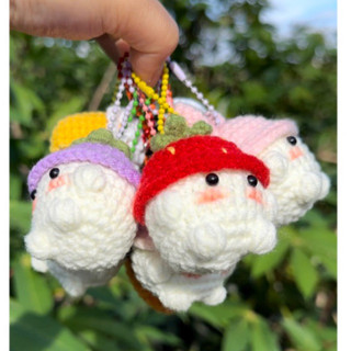 Móc khoá len cute, móc khoá nấm cosplay, trend