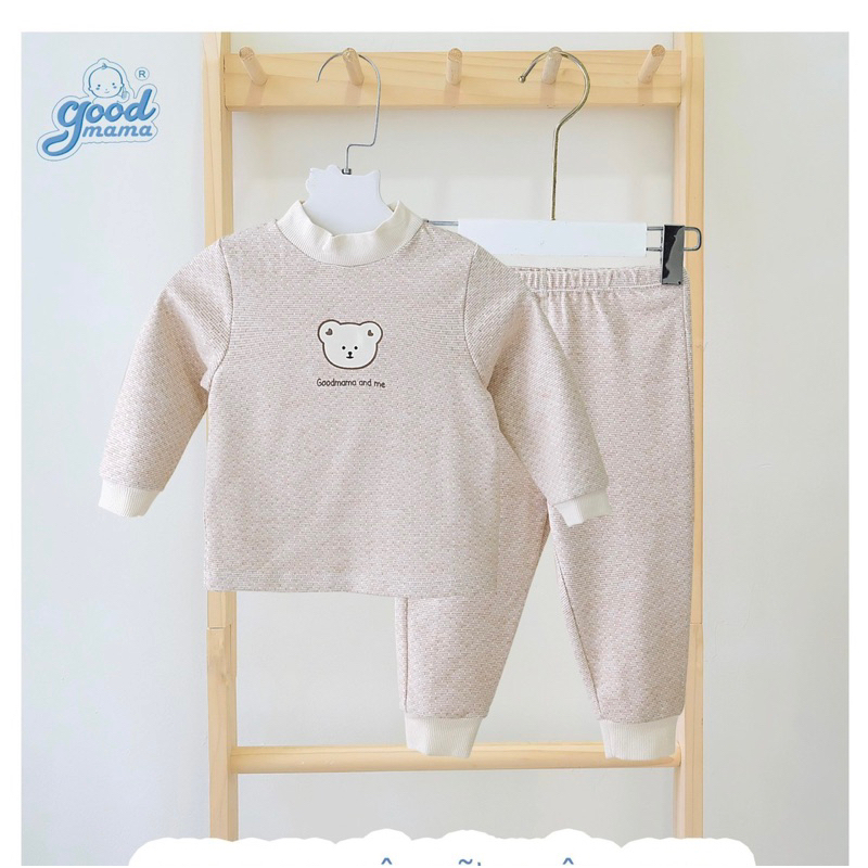 Bộ dài tay nỉ GoodMama mềm ấm cho bé