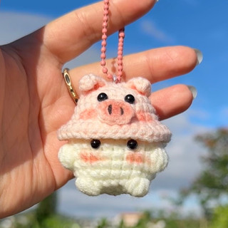 Móc khoá len bé nấm dễ thương