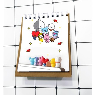 Lịch chibi lịch army bangtan kpop để bàn mini 2024 LMI3 12x9cm