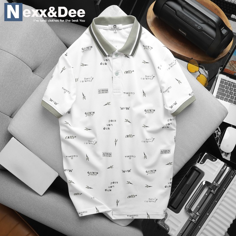 Áo thun POLO nam chấm bi cá sấu họa tiết có cổ bẻ trẻ trung niên big size 3xl Nexx&Dee PL31