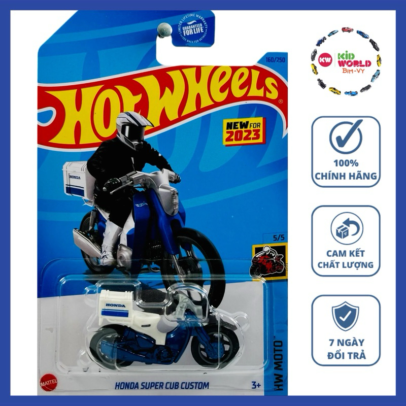 Xe mô hình Hot Wheels basic Honda Super Cub Custom HKK33.
