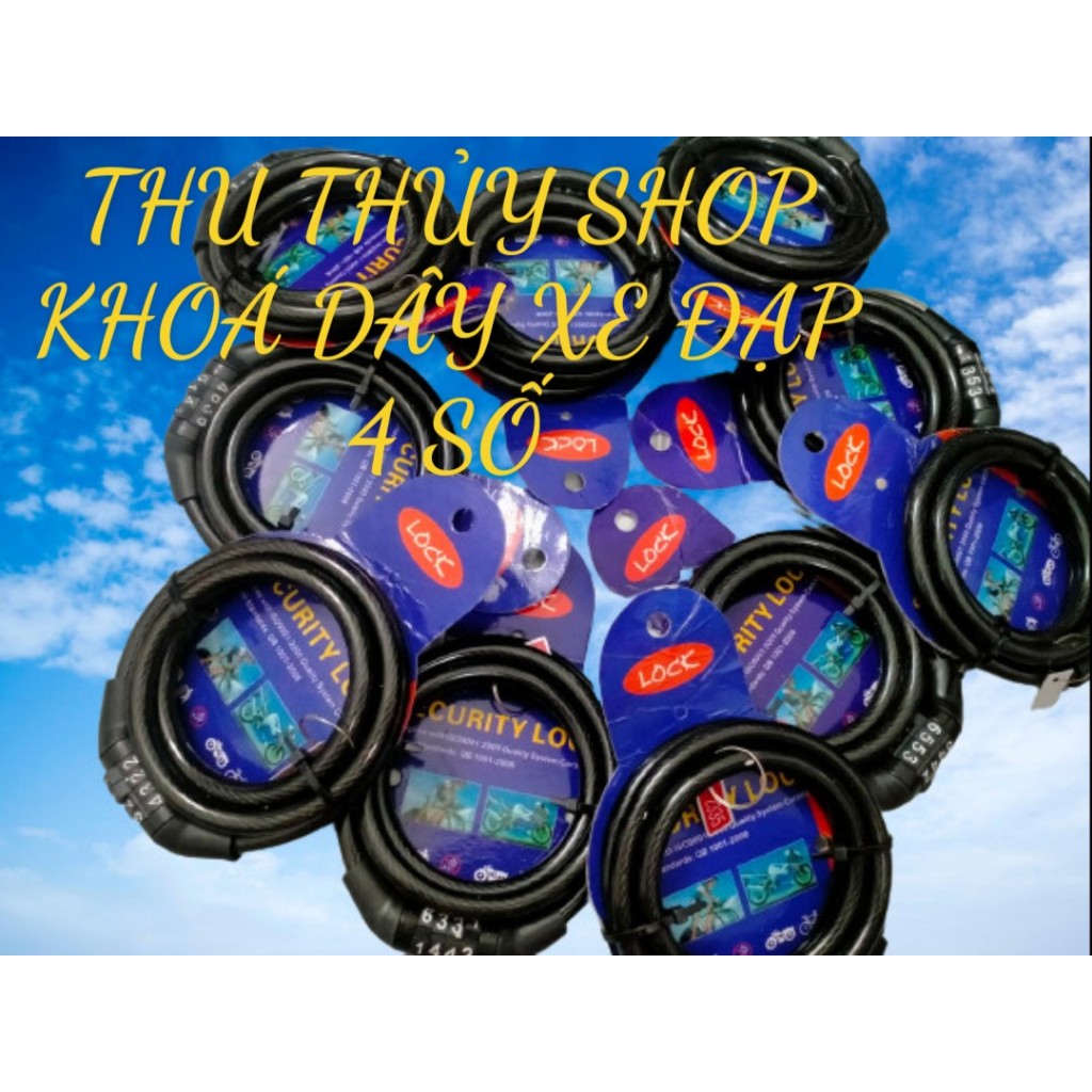 KHÓA DÂY 4 SỐ CAO CẤP CHO XE ĐẠP