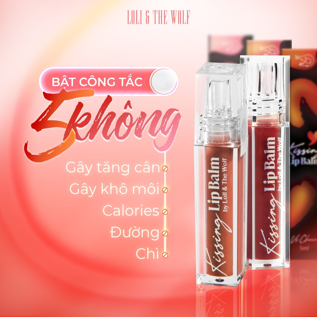 Son Dưỡng Hôn Kissing Lip Balm Loli & The Wolf On Dưỡng Ẩm Làm Mịn Môi Vị Kẹo Ngọt 5ml