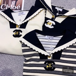 Áo phông cổ sen rút eo xinh