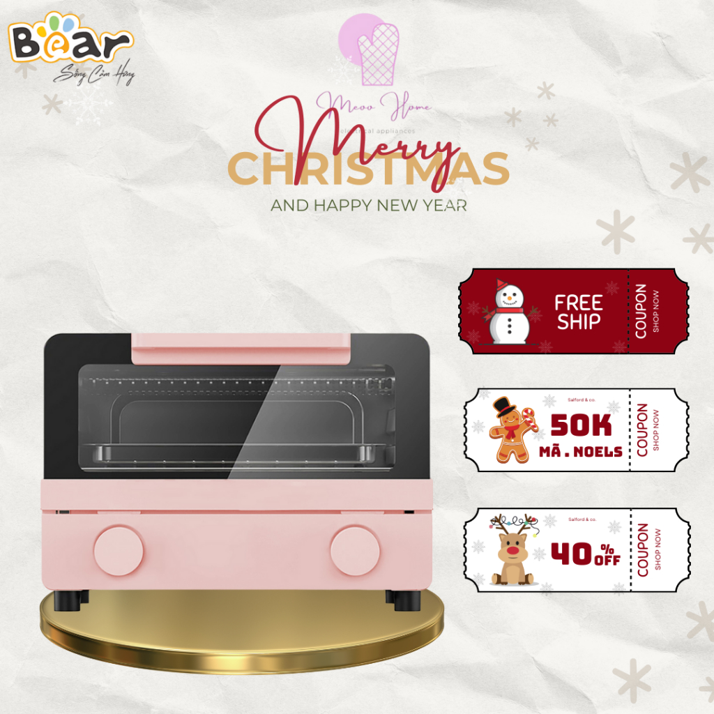 Lò Nướng Bánh Mini Bear Dung Tích 10L Thiết Kế Nhỏ Gọn Đa Năng DKX-F10K5