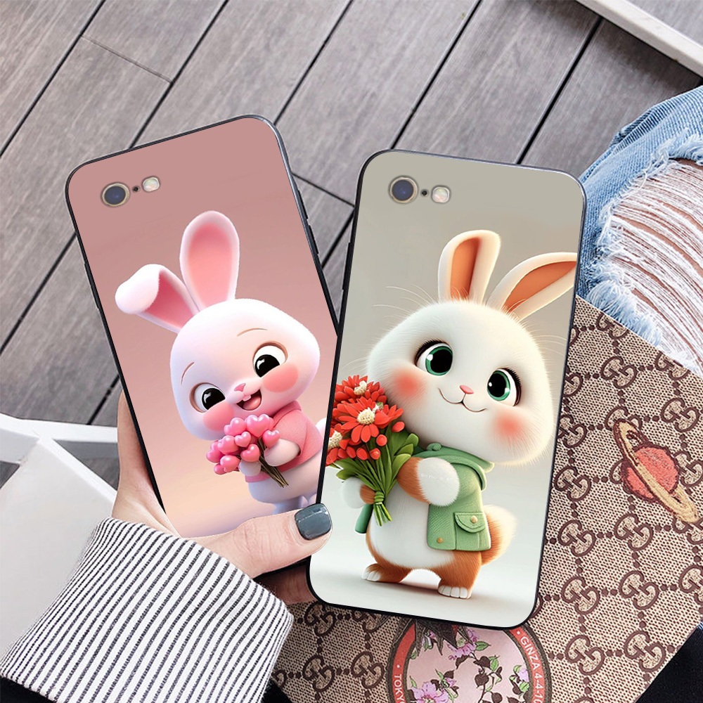 Ốp lưng Iphone 6 / ip 6S / 6 Plus / 6S Plus / ip 7 / ip 8 in hình thỏ siêu cute