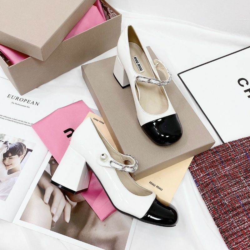 Giày Mary janes nữ đế cao PD-HM06 quai đính bản cao cấp