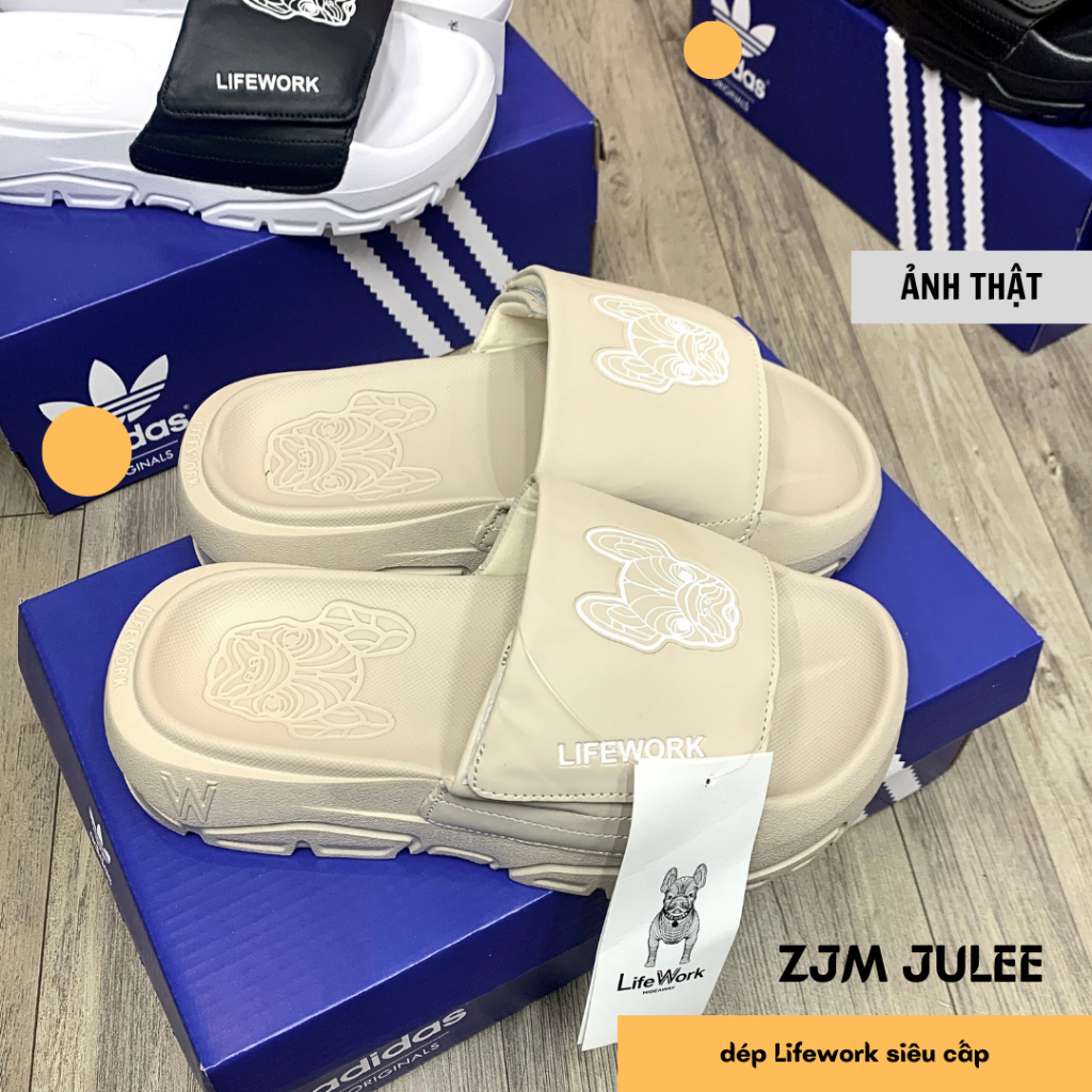 Dép quai dán nam nữ phong cách Hàn Quốc Life Work - dép thời trang 2023