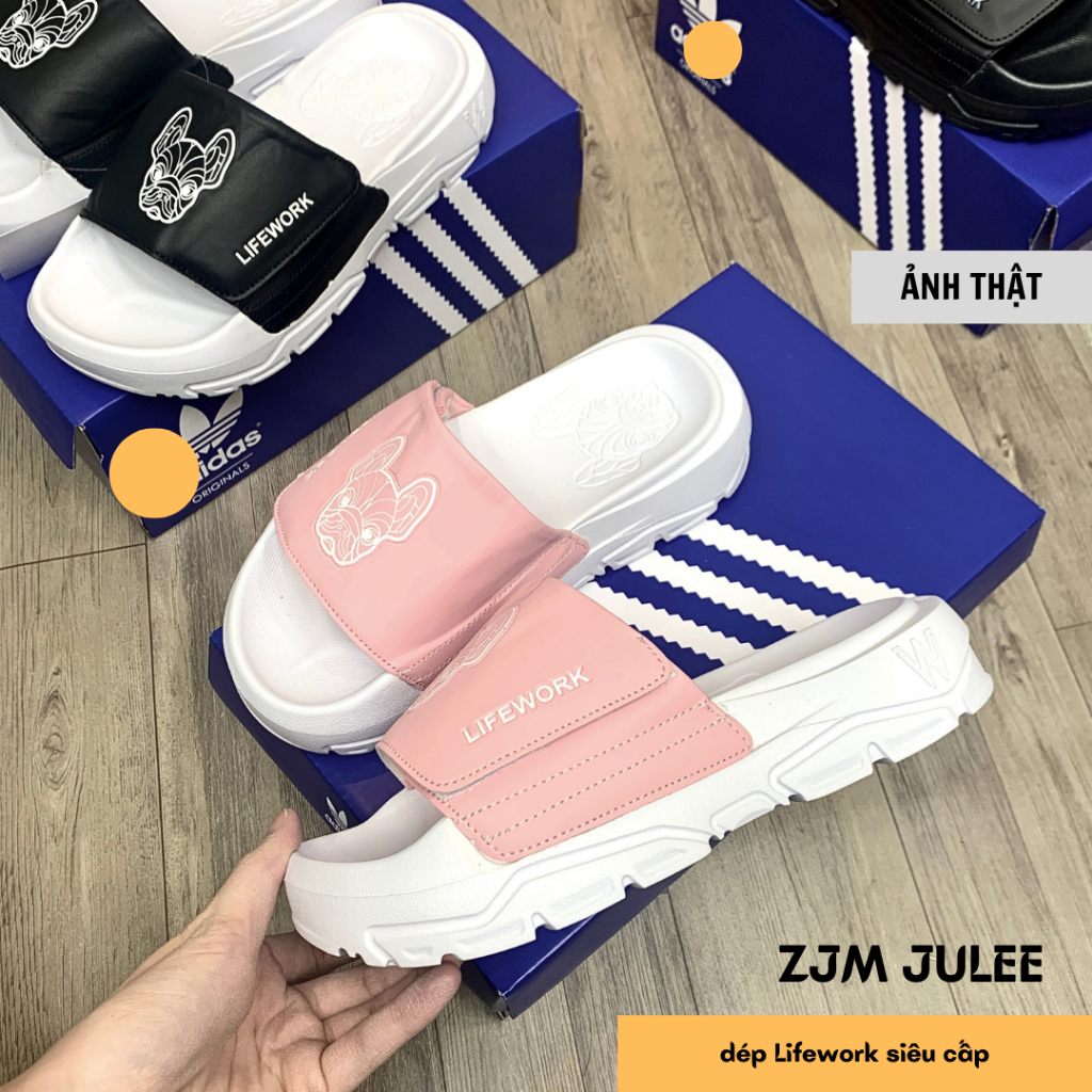 Dép quai dán nam nữ phong cách Hàn Quốc Life Work - dép thời trang 2023