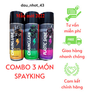 Chai xịt dưỡng sên, rửa sên và phục hồi nhựa nhám của SPAYKING mẫu mới