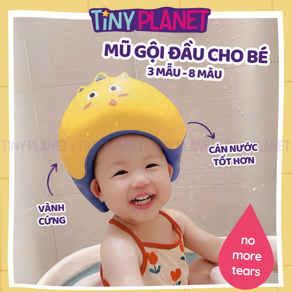 [3 MẪU] Mũ gội đầu mũ tắm nón tắm ngăn nước vào mắt và tai khi tắm cho bé sơ sinh đến 6 tuổi