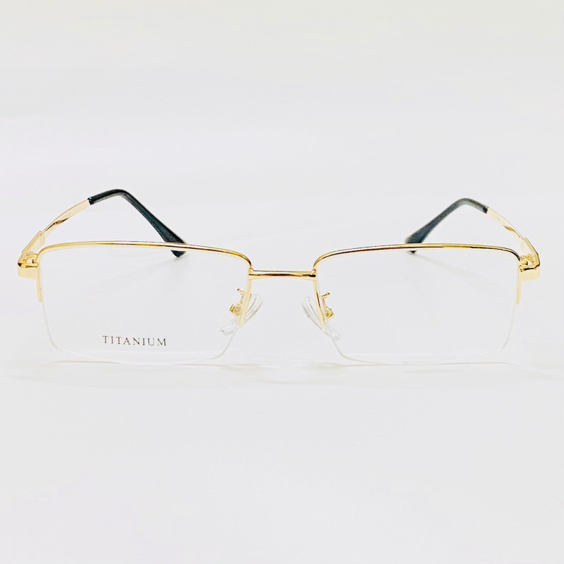 Gọng kính kim loại xẻ cước, dáng vuông dành cho nam,gọng được làm từ hợp kim và dây cước, mảnh và nhẹ.