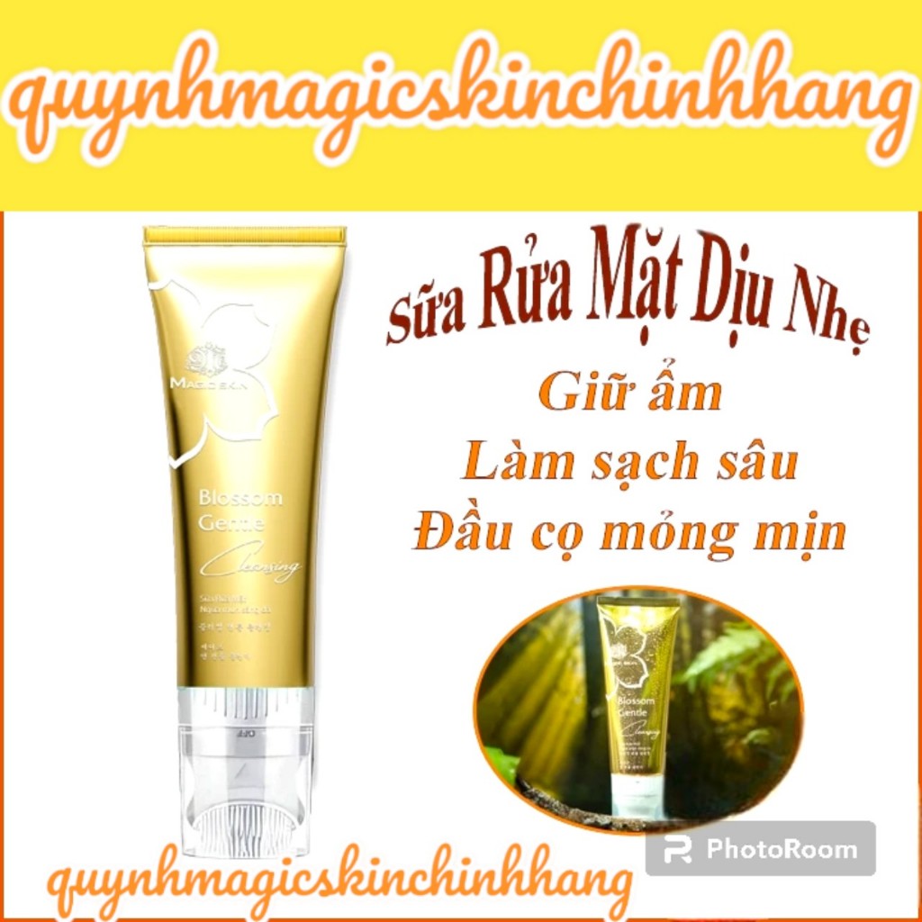 Sữa Rửa Mặt Dịu Nhẹ MAGIC SKIN Blossom Gentle Cleansing NGỪA MỤN SÁNG DA CHÍNH HÃNG