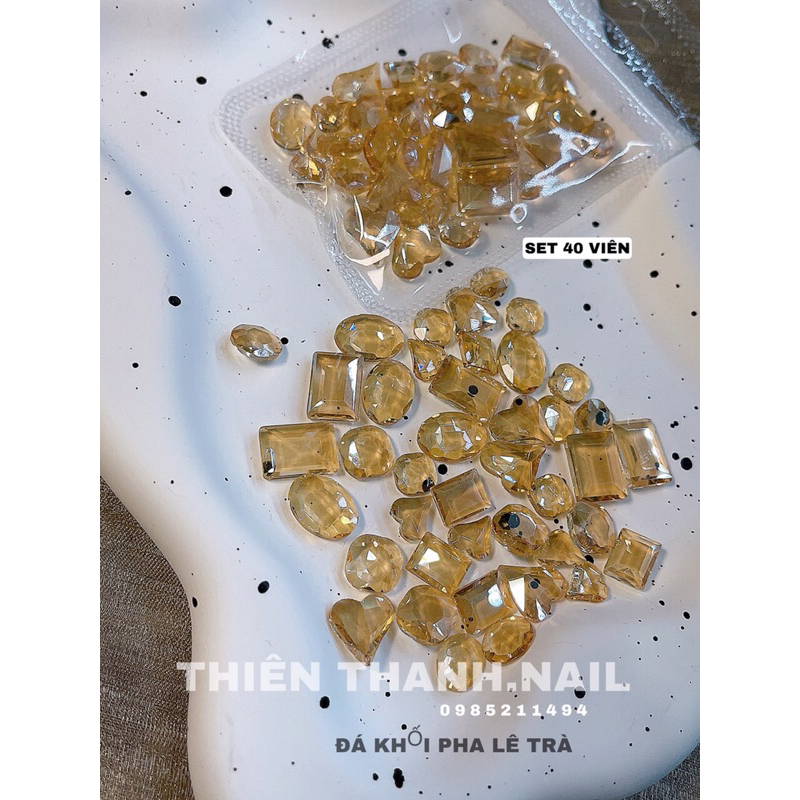 Đá Khối Pha lê Set 40 viên