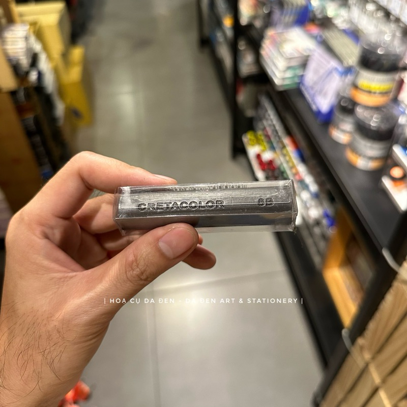 [DA ĐEN] Than Thỏi Cretacolor Chunky Graphite Tròn 8B (409 00)