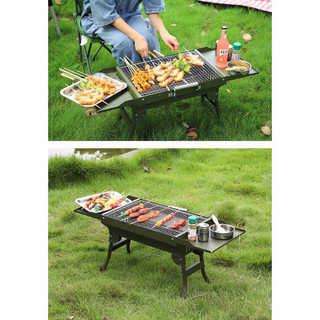 ☀️Hott~Bếp nướng than hoa BBQ gấp gọn mang đi du lịch, cắm trại, dã ngoại~Bếp nướng quân đội gấp gọn ngoài trời tiện lợi