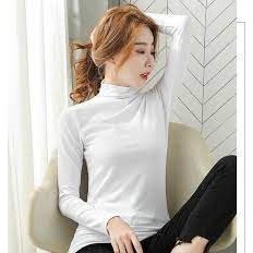 Áo giữ nhiệt nữ, Áo dài tay nót nỉ cổ cao 3 phân cao cấp - Trend Fashion