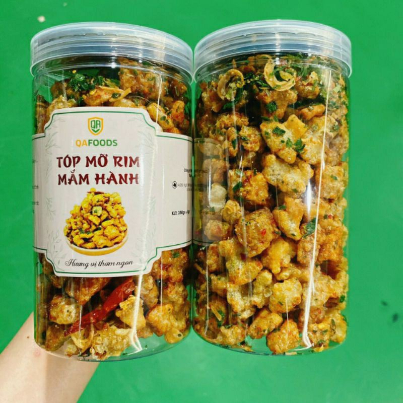 Tóp mỡ rim mắm hành hũ 250g giòn  rụm ngon khó cưỡng đồ ăn vặt ngon tại nhà