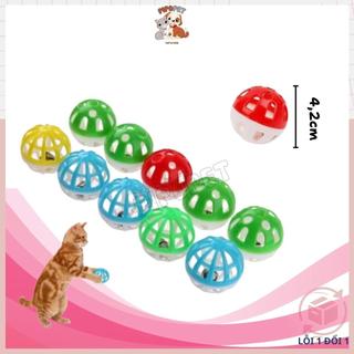 Bóng cho mèo, banh cho mèo chơi có chuông, đồ chơi cho mèo - pipopet