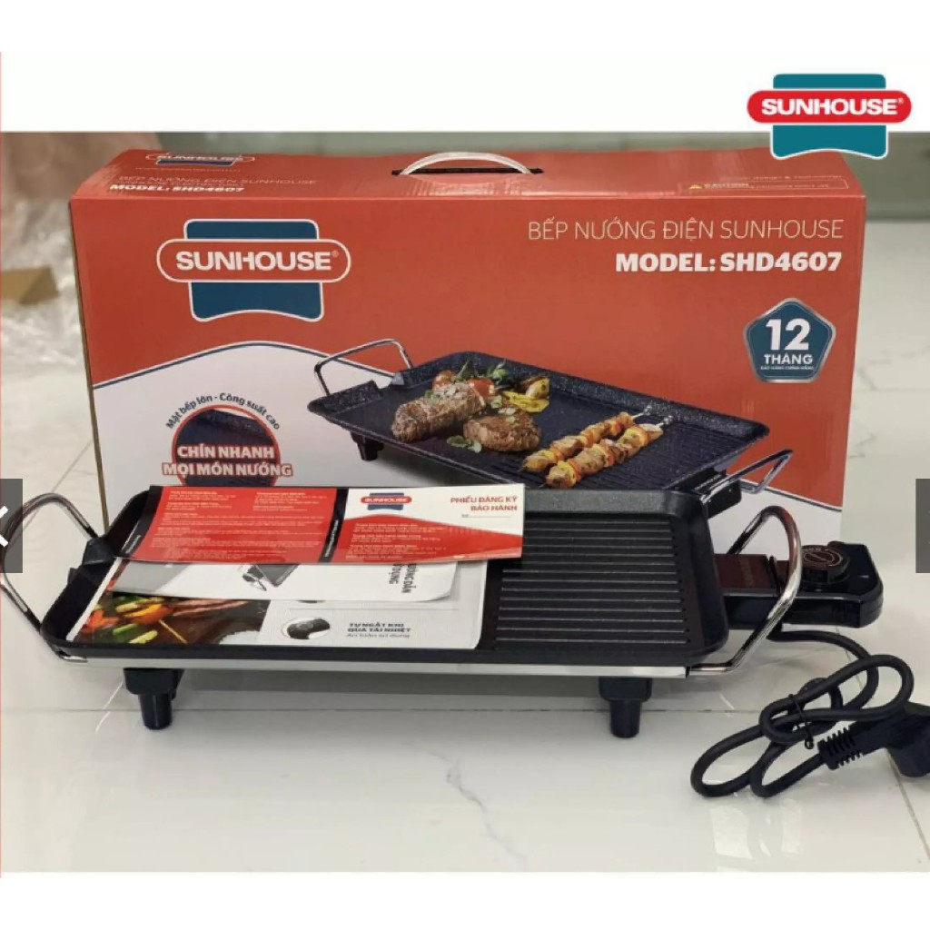 Bếp nướng điện không khói Sunhouse shd4607 công suất 1500w Hàng chính hãng