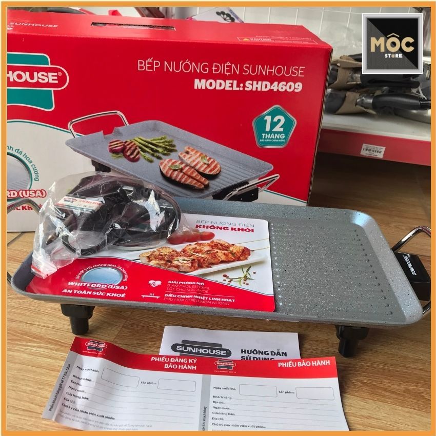Bếp nướng điện không khói Sunhouse shd4607 công suất 1500w Hàng chính hãng