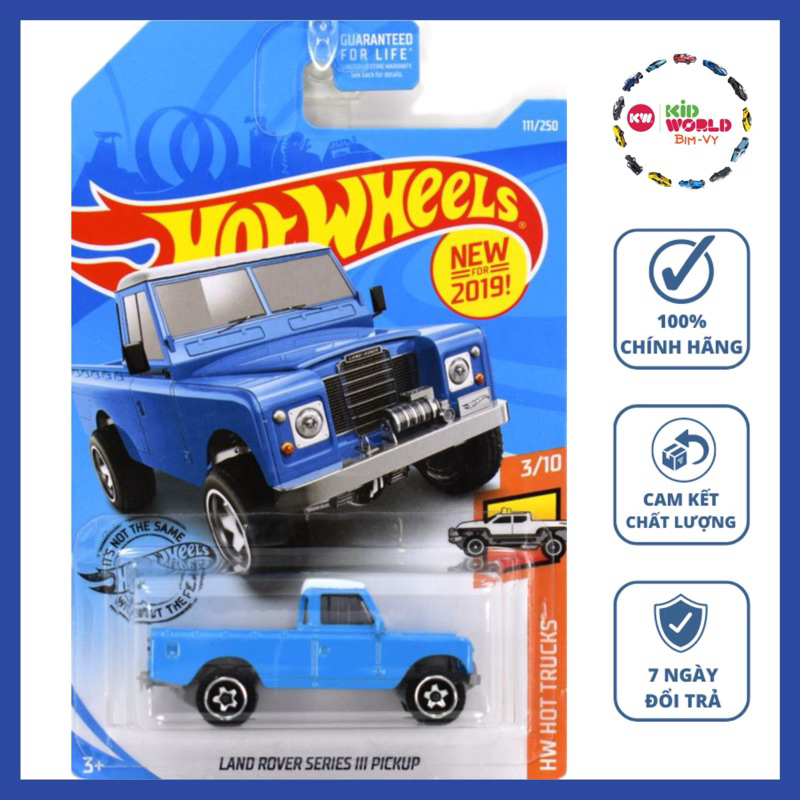 Xe mô hình Hot Wheels basic Land Rover Series III Pickup FYF07.