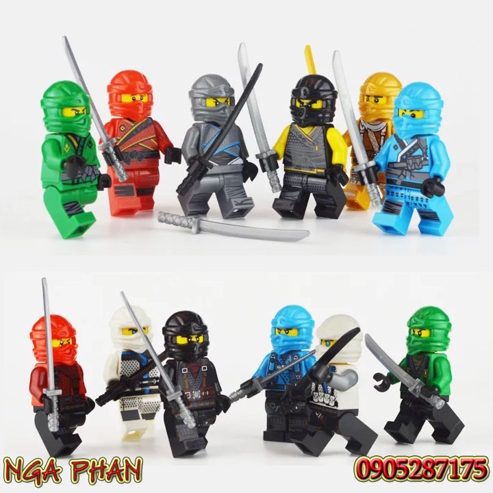 Bộ 12 Ninja Siêu Đẳng Trong Phim Ninjago Đồ Chơi Xếp Hình Lắp Ráp