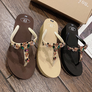 Dép xuồng quai kẹp đá đế cao