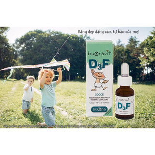 Buonavit D3F – Bổ Sung  Vitamin D3 Và Flor Dạng Nhỏ Giọt, Giúp Tăng Hấp Thu Canxi, Răng Đẹp Dáng Cao - Lọ 12ml