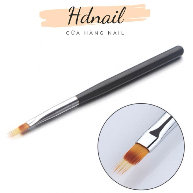 Cọ ombre ( cán gỗ đen đầu dẹt dài )