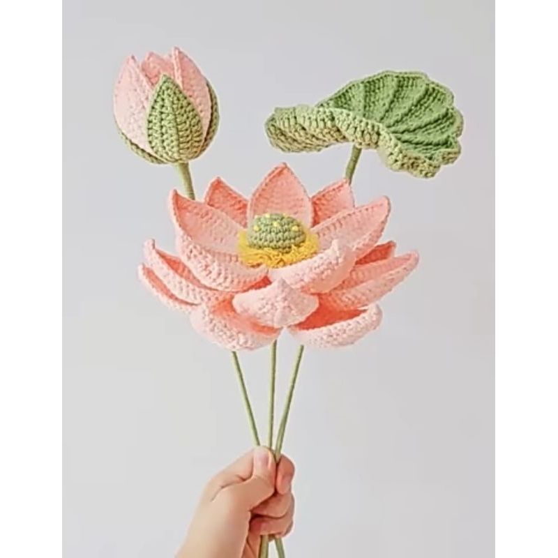 Hoa sen bằng len xinh xắn